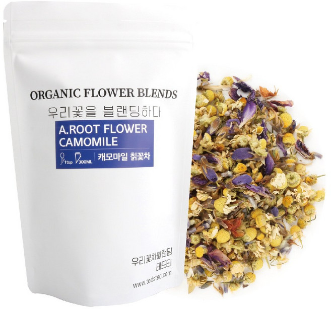 캐모마일차 칡꽃차 잎차 리필형 꽃차 허브차 블랭딩차, 40g, 1개, 1개입