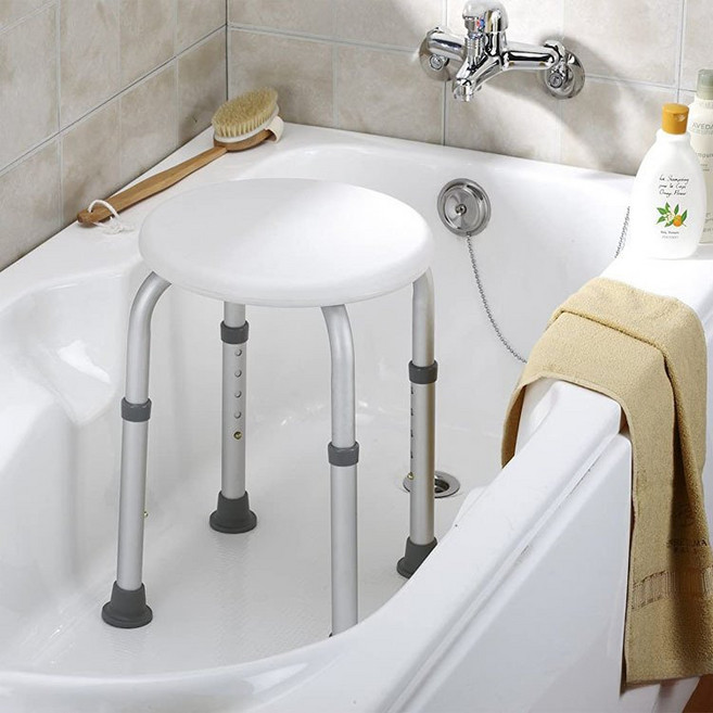 미끄럼 방지 욕실 의자 8구 높이 조절 노인 욕실 의자 탈부착 가능