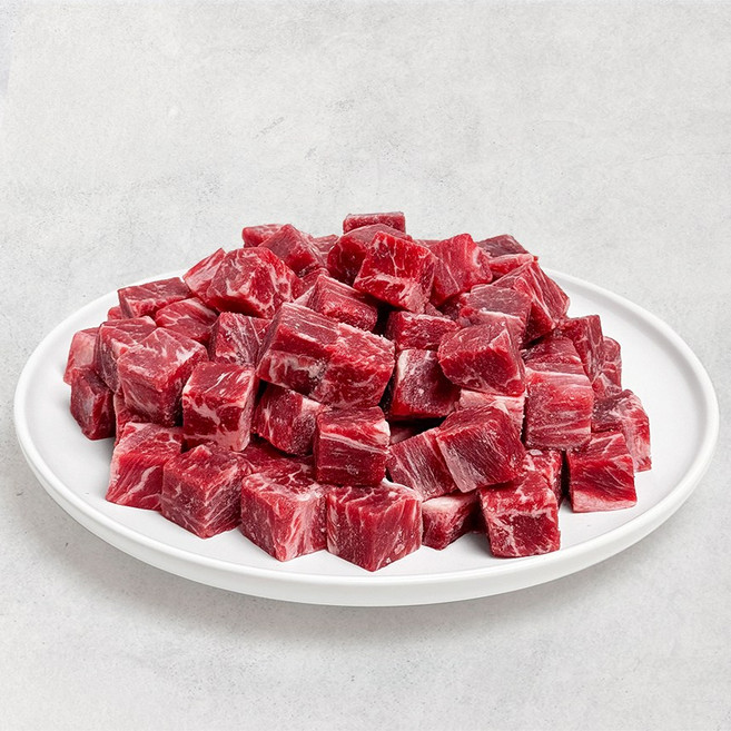 미국산 초이스등급 큐브형 부채살 1kg (스테이크용), 1개
