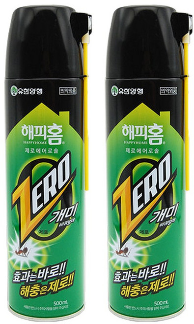 해피홈 제로 에어로솔 파워 개미용 500ml X 2개