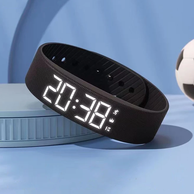 러브심플 전자시계 손목 진동알람시계 스마트 밴드, 블랙, 1개 - 쿠팡