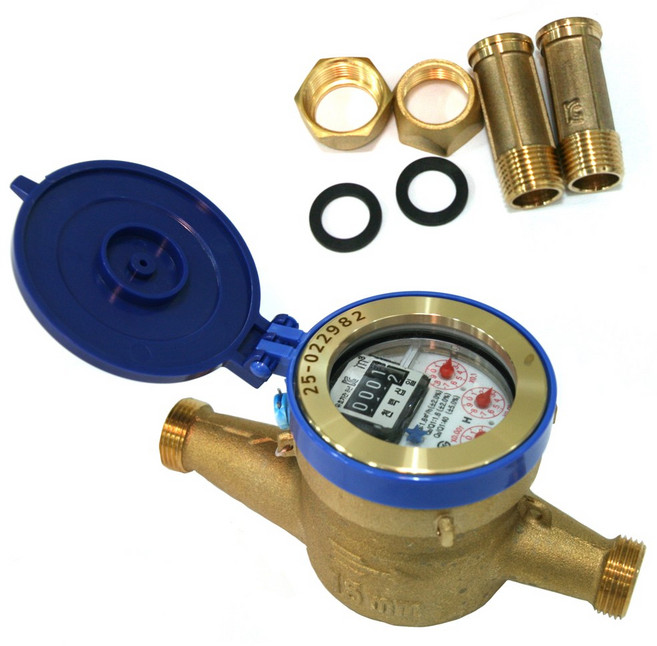 한국아이치 습식 냉수용 수도계량기 수도미터기 신설용(모든부품포함) 15A