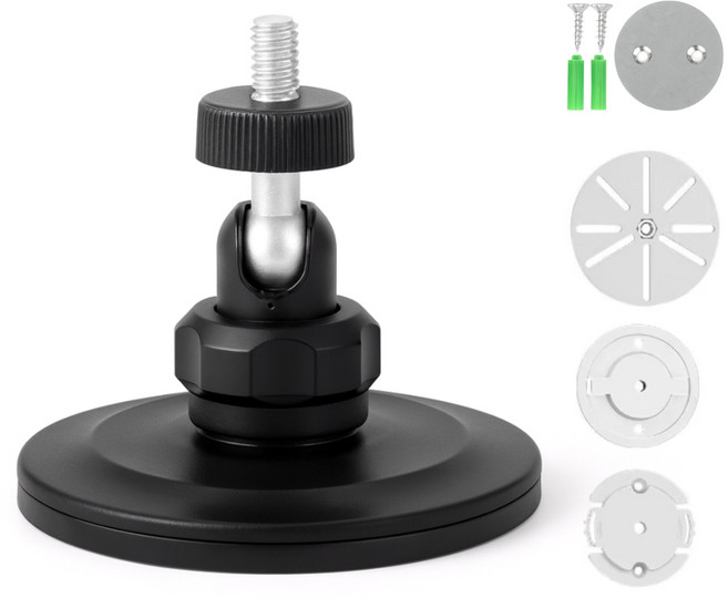 비상 무타공 홈캠 CCTV 자석 거치대 마그네틱 각도조절, 블랙