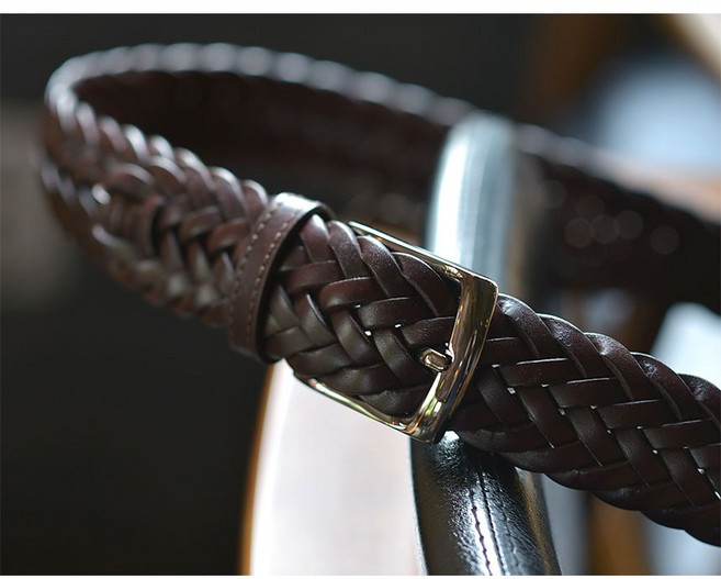 어버너 국산 통가죽 소가죽 위빙 꽈배기 벨트 2사이즈