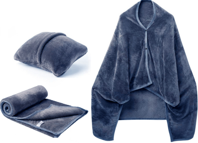 3 in 1 극세사 똑딱이 담요 쿠션으로 변신하는 부드러운 무릎 블랭킷