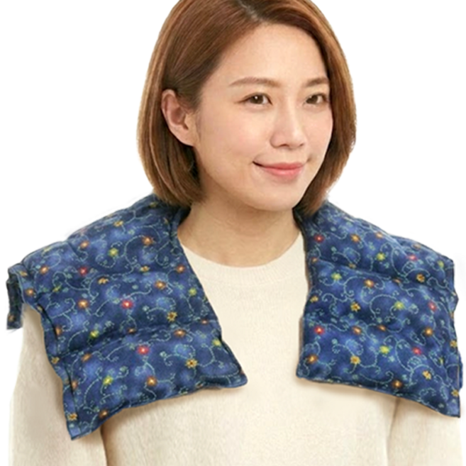 그린라이프 국산 팥 어깨찜질팩 알뜰형(43x30cm) 연블루 온열 통증완화 어깨찜질 온찜질, 어깨 알뜰형