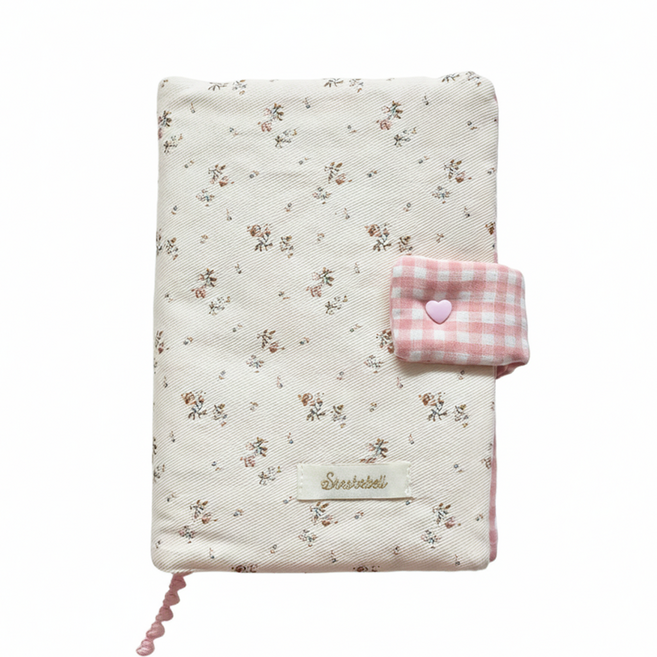 샤샤벨 패브릭 플로럴 책 표지 커버 다이어리 A5 국판 북커버, 1개, 코지 핑크