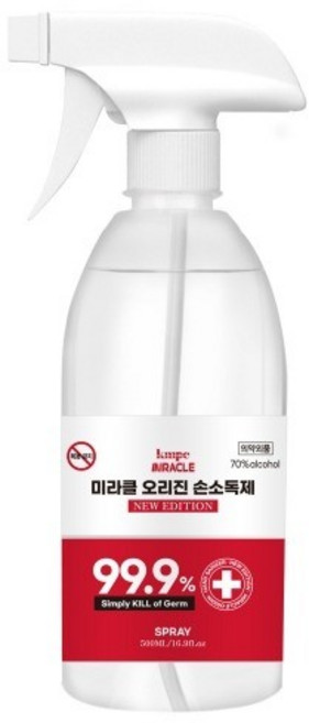 미라클 오리진 스프레이 손소독제 500ml 10개, 1개