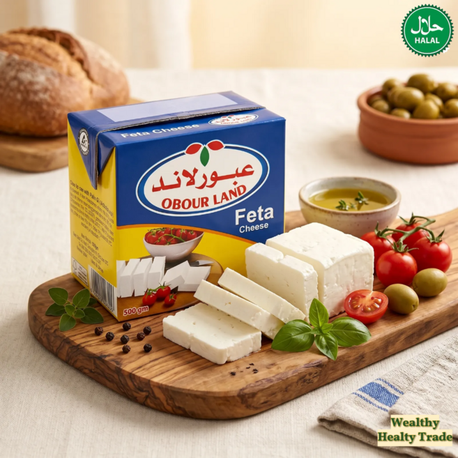 .Premium Obour Land Egyptian Style Feta Cheese Creamy Taste 프리미엄 오부르랜드 이집트 스타일 페타 치즈 크리미 풍미, 2개, 500g