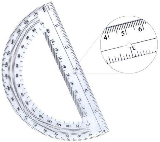 아리랑 중앙에 구멍뚫린 각도기 5개1조