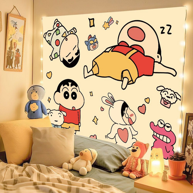 짱구는못말려 패브릭포스터 태피스트리 캐릭터 배경천, E