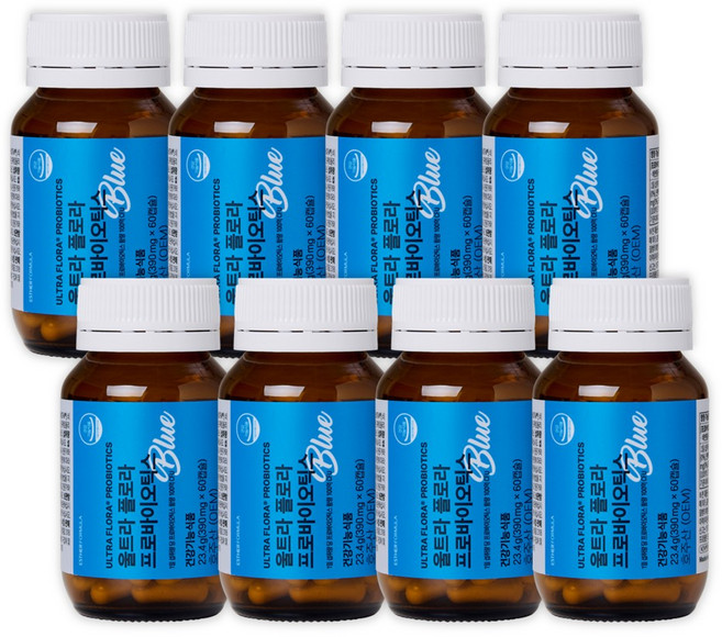 에스더포뮬러 울트라 플로라 프로바이오틱스 블루 GT, 60정, 8개