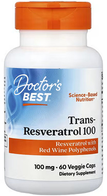 닥터스베스트 트랜스 레스베라트롤 200 ResVinol 100mg 60베지캡슐, 1개, 60정