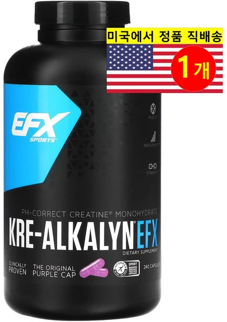 EFX Sports 이에프엑스 스포츠 크레알카린 Kre-Alkalyn EFX, 20정, 1개 - 쿠팡