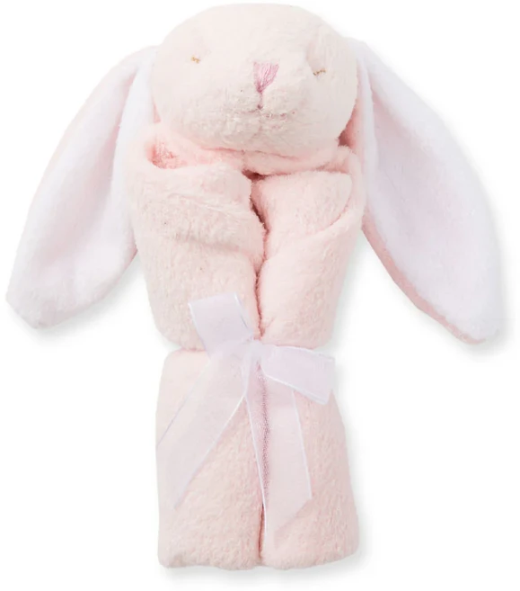 兔子造型安撫娃娃 柔軟材質 輕巧便攜 寶寶睡眠好夥伴, Pink, 1個