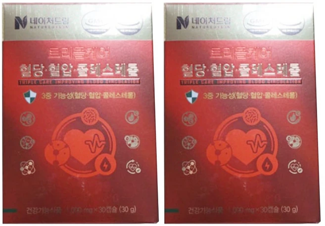 네이처드림 트리플케어 혈당 혈압 콜레스테롤 30g, 30정, 2개 - 쿠팡