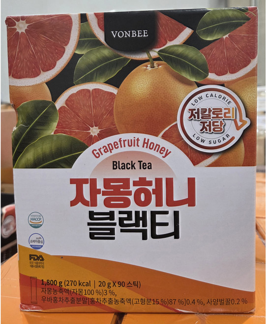 본비 자몽허니블랙티 90개입 (1개당 20g), 20g, 1개, 90스틱
