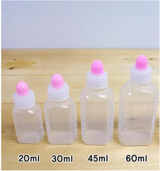 눈금 물약병 외출용 영양제 시럽 소분용기 10개 시약 세구 반투명, 20ml