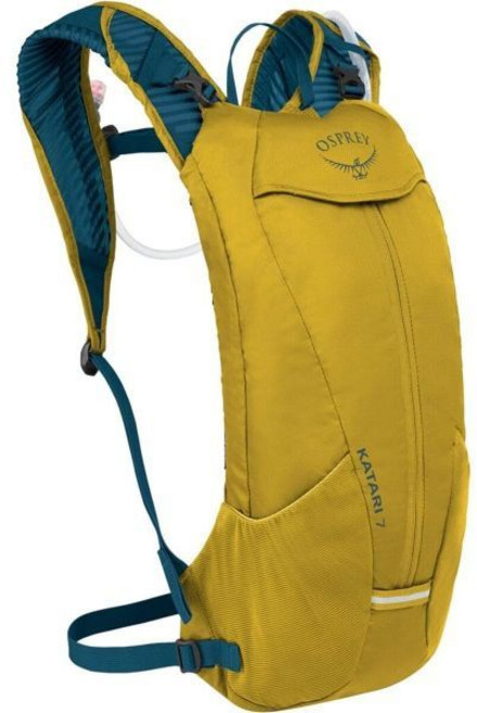 오스프리 카타리 7L 남성용 자전거 배낭 (유압식 물통 포함) 그린 크릭