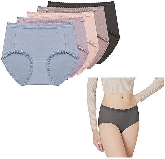 부드럽고 쫀쫀한 트라이엄프 여성면스판팬티 5매세트