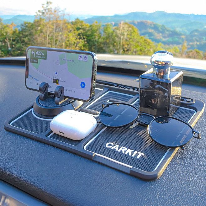 카키트 차량용 휴대폰 대쉬보드거치대 논슬립패드, 올리기만 하면 끝! 만능거치대, 혼합색상, 1개