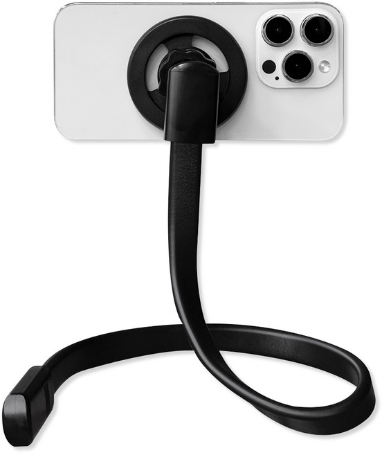 스마트폰 360도 회전 맥세이프 자바라 코브라 로프 거치대, 1개, 블랙