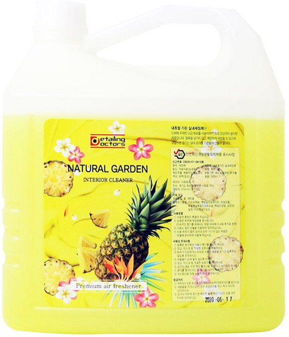 디테일링닥터스 실내세정제 내츄럴가든 파인애플 4L, 1개