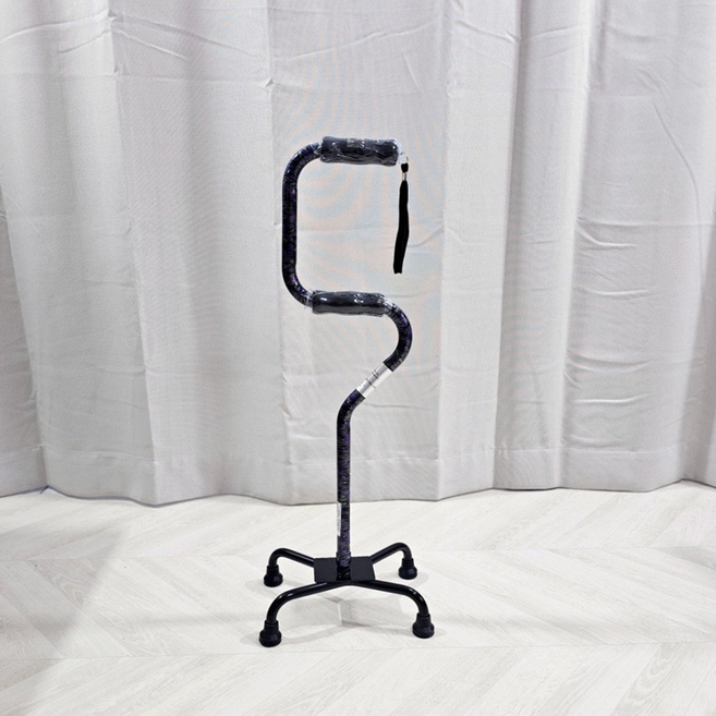 국산 SKL-030 노인 사발지팡이 4발 다족 삼발이 어른용 네발 사발이 의료기상사 노인 장기요양 복지용구 실버용품 요양등급, 노인장기요양등급 구입(본인부담금 6%), 보라색줄무늬, 1개