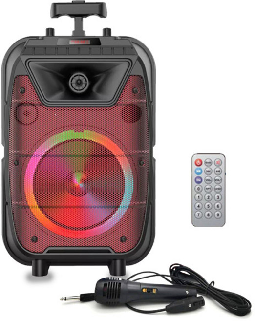 행사용스피커 야외용 휴대용 블루투스앰프 ZQS8121 노래방스피커 강의용 체육관스피커, 랜덤