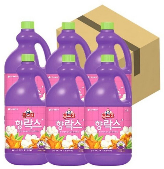 홈스타 향락스 2LX6개입(1박스) 향긋한 표백제 살균제, 2L, 6박스