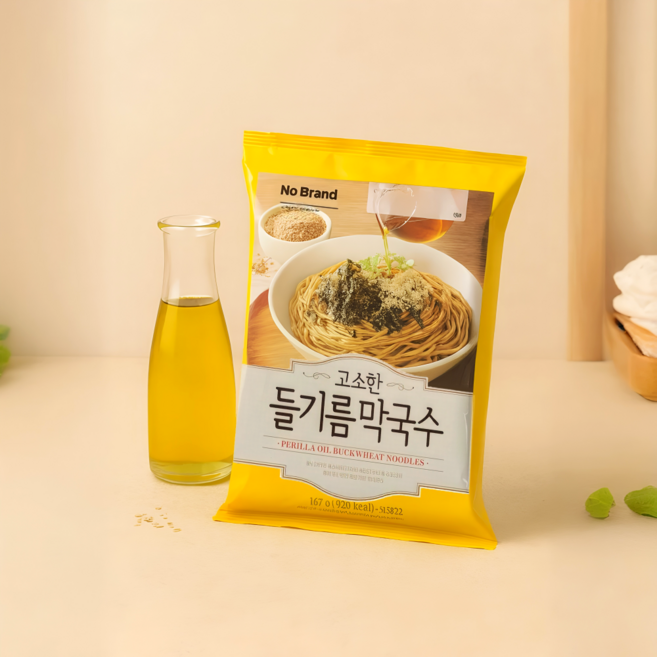 노브랜드 고소한 들기름 막국수, 167g, 6개