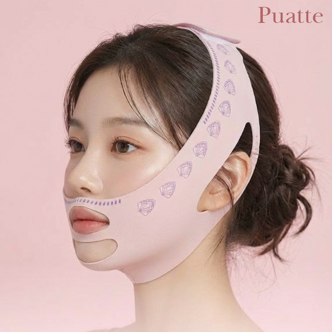 퓨에뜨 턱선 리프팅밴드 얼굴 V라인 이중턱 팔자주름, 1개, 핑크