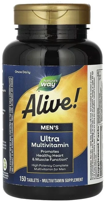 네이쳐스웨이 얼라이브! 멘스 울트라 멀티비타민 타블렛, 150정, 1개 - 쿠팡