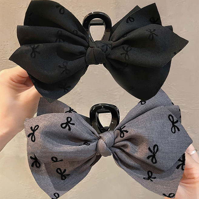 왕리본 헤어집게핀 2P 빅사이즈 올림머리 헤어핀