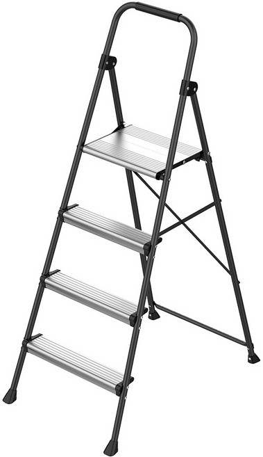 코끼리리빙 가정용 사다리 접이식 4단 A형 코스타 고강도 알루미늄 KMA-0004-SV 코스트코사다리, 1개