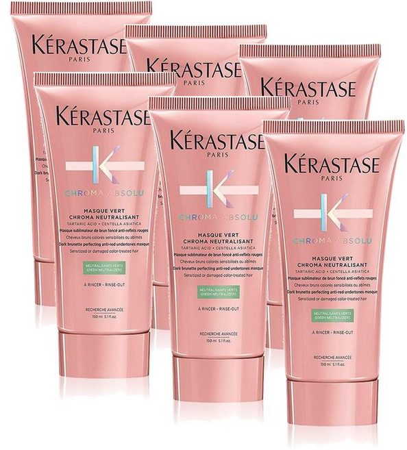 케라스타즈 크로마 앱솔루 크로마 뉴트럴라이징 그린 마스크 Kerastase Chroma Absolute Green Mask, 6개