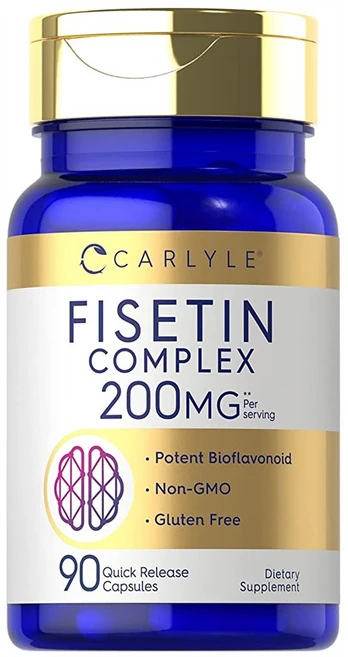 칼라일 피세틴 콤플렉스 | 200mg | 90캡슐 | 비-GMO 글루텐 프리, 90정, 1개 - 쿠팡