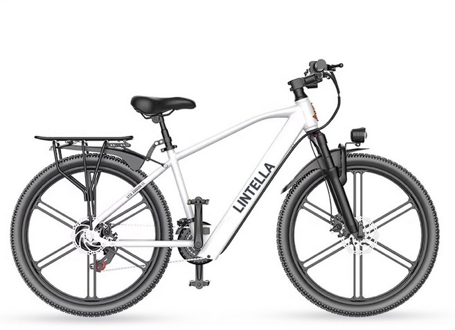 린텔라 전기자전거 파스 배달 고출력 26인치 21단 400W PAS 로드 전동 자전거, GT3 화이트 일체휠, 스틸