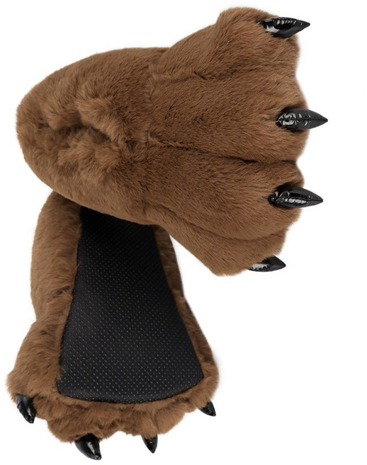 동물 발 슬리퍼 플러시 따뜻한 집 폐쇄 백 신발 재미있는 모피 발톱 슬리퍼