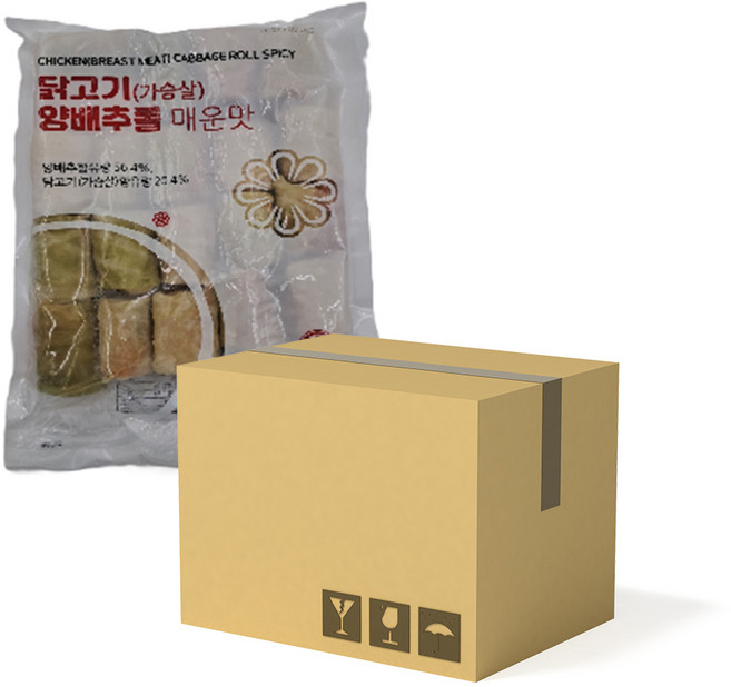 랜시 닭고기 양배추롤 매운맛 1box (500g x 12개), 단품, 단품