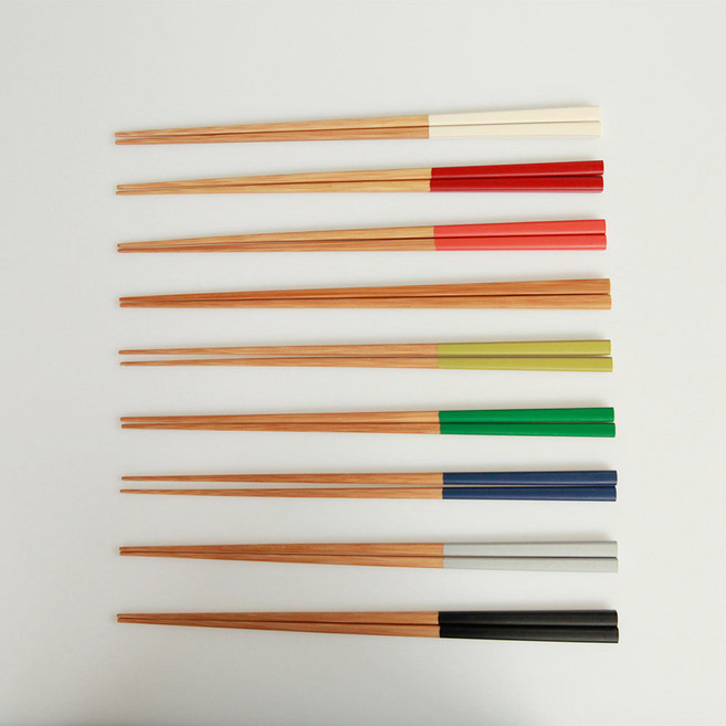 야마치쿠 스스케 23cm 천연 대나무 일본 젓가락 스퀘어 Yamachiku Susuke, 1세트, 1벌, 올리브