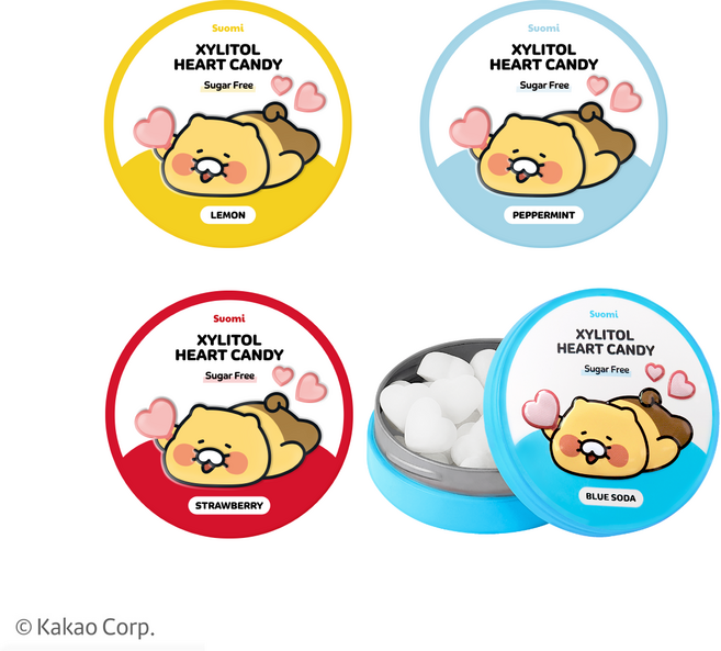 춘식이 자일리톨 하트 캔디 베스트 4종 세트, 160g, 1세트