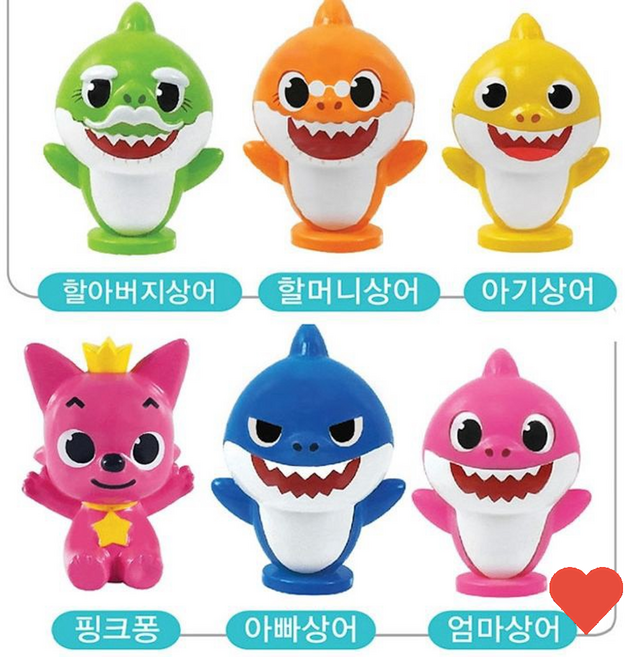 유아동 인형 아기상어 피규어 세트 캐릭터장난감