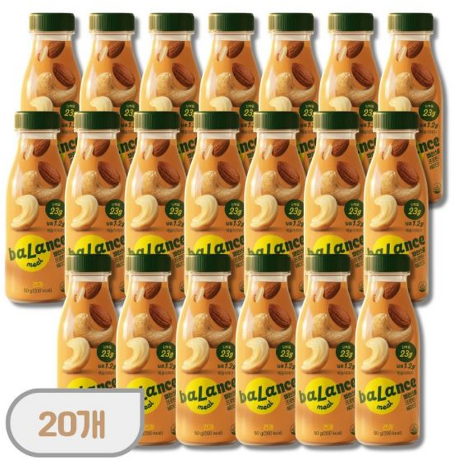 밸런스밀 프로틴쉐이크 견과 선식 식사대용 한끼식사, 20개, 50g