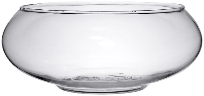 라운드 투명 유리 수반 20cm 플로팅 캔들 홀더