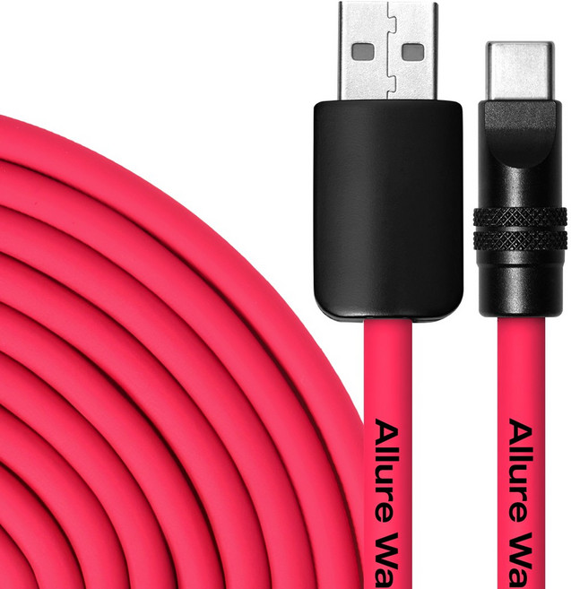 얼루어웨이브 실리콘 초고속 충전 케이블 USB to C, 1개, 150cm, 핑크
