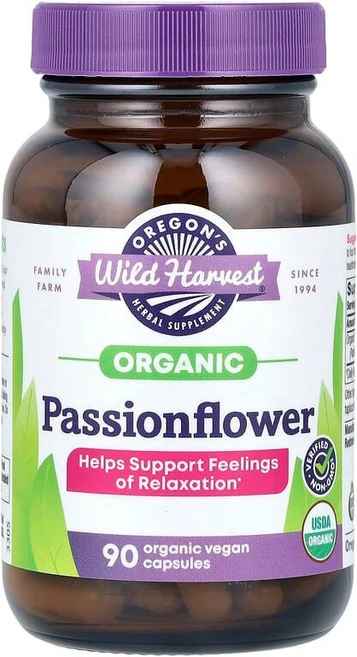 Oregon's Wild Harvest 유기농 시계꽃 유기농 베지 캡슐 90정(캡슐 1정당 400mg) OWH-00450, 1개, 1개 - 쿠팡