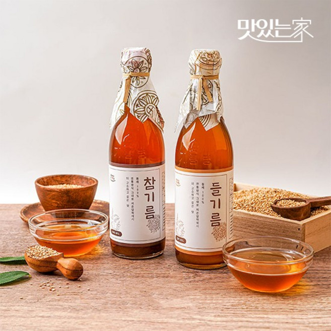 순수 통참깨 저온압착 참기름 들기름 180ml 350ml 수량별, 08.통들깨 저온압착 들기름 350ml x 2병, 1