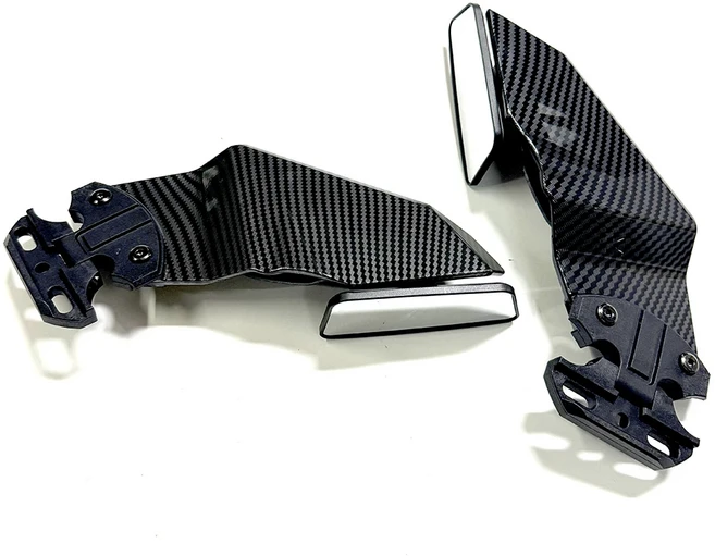 오토바이 미러 Yamaha YZF R1 Tmax530/560 변환 윈드 윙 조정 가능한 회전 사이드, 01 ABS carbon texture