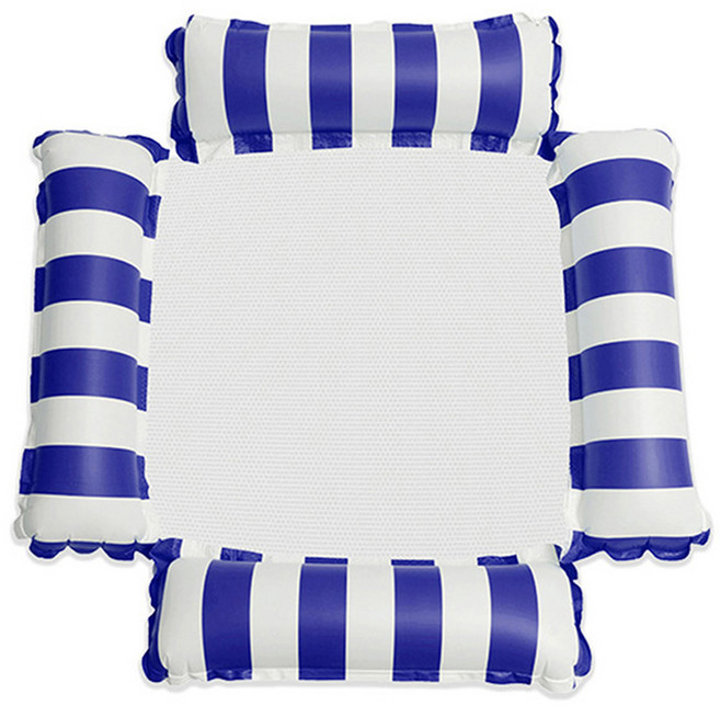 우디우디 아쿠아 워터 사방쿠션 해먹 튜브, 1개, 네이비 스트라이프